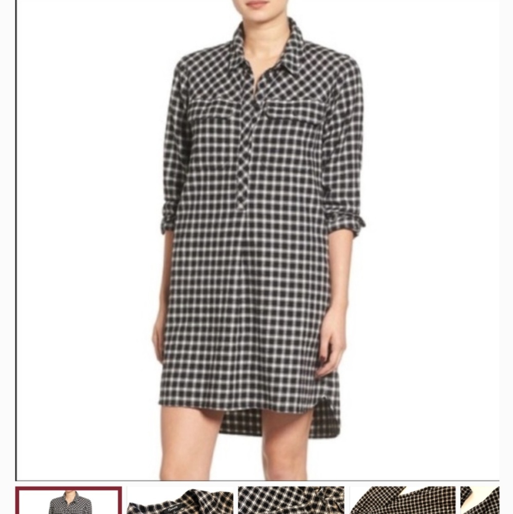 Madewell flannel shirtdress